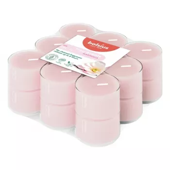 BOLSIUS True Scents Magnolia Scented Tealight Candles – 18 pcs, 4h Burn Time