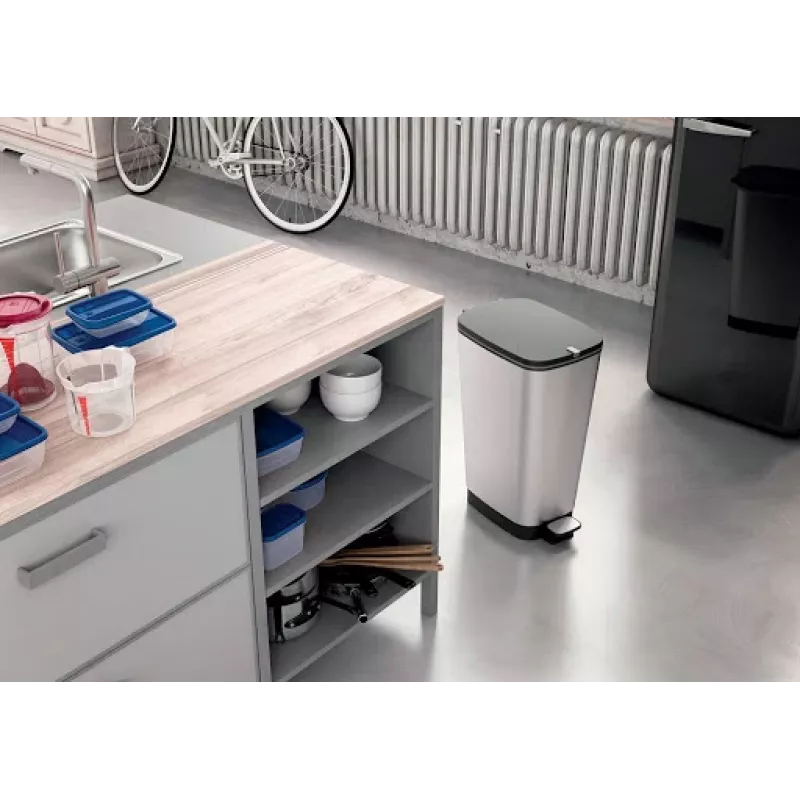 KIS Pedal Bin Metallic Chic Bin L 45L Steel Grey