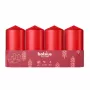 BOLSIUS Candle Cylinder 4 pcs Ø100x48 mm Red