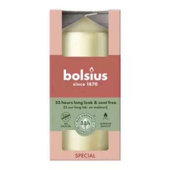 BOLSIUS Candle Cylinder Ø120x58mm Silver