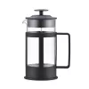 ASI COLLECTION Coffee Press GULFI M 600ml French Press, Borosilicate Glass, Black/Silver