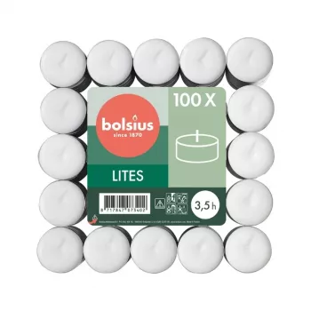 BOLSIUS Tealight Candles 100 pcs White