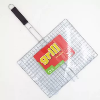 ASI COLLECTION Barbecue Grill Grid 40x30cm Chrome-Plated Steel