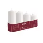 BOLSIUS Candle Cylinder 4 pcs. Ø120, 100, 80, 60x48mm White
