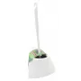 SAUBER Toilet Brush with Corner Holder - Polished Chrome, Brass, Freestanding