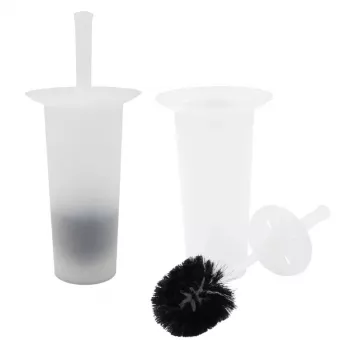 SAUBER Toilet Brush with Holder Frost