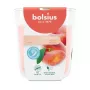 BOLSIUS True Scents Scented Candle in Glass Jar, Peach, Ø80x73 mm, 180 g, 25 h Burn Time