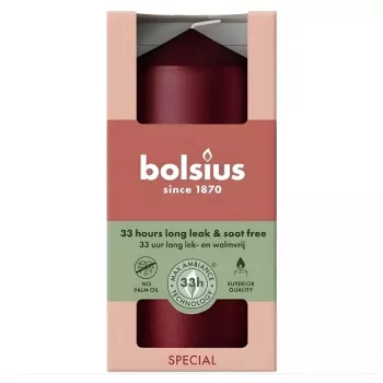 BOLSIUS Candle Cylinder Ø120x58mm Metallic Red LED Candle