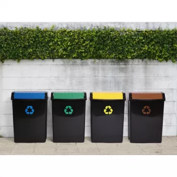 TATAY Waste Bin 50L Green Pedal Bin with Soft-Close Lid