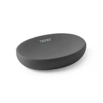 TATAY Soft Ceramic Soap Dish, Anthracite Grey