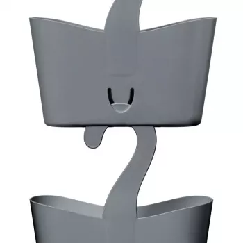 TATAY Hanging Bathroom Multifunctional Shelf 25x9x28 cm Grey