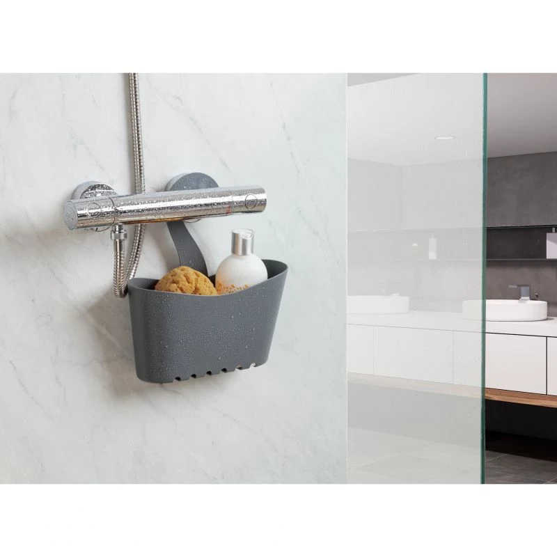 TATAY Hanging Bathroom Multifunctional Shelf 25x9x28 cm Grey