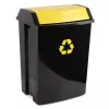 TATAY Waste Bin 50L Yellow Pedal-Operated with Removable Inner Bucket