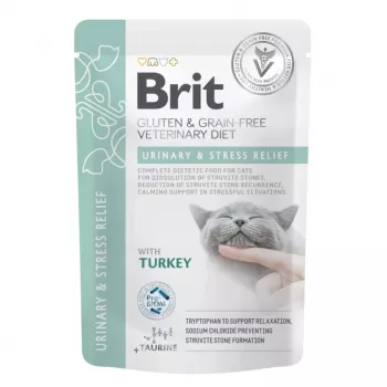 BRIT VD Urinary and Stress Relief Pouch - Wet Cat Food - 12x85g