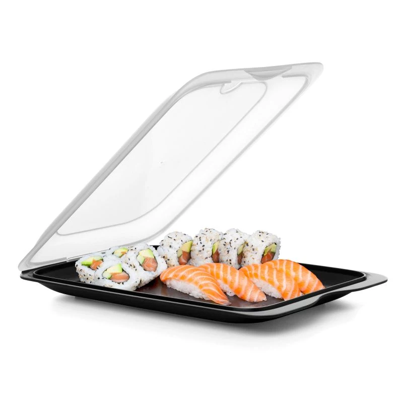 TATAY Food Storage Container for Fruit and Sushi Coctail 17x25.2x3.2 cm Black