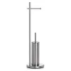TATAY Baobab Toilet Paper and Toilet Brush Holder, Satin Stainless Steel, Freestanding