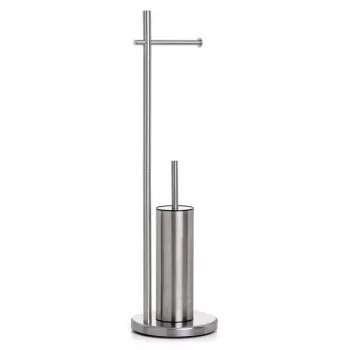TATAY Baobab Toilet Paper and Toilet Brush Holder, Satin Stainless Steel, Freestanding