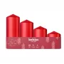 BOLSIUS Candle Cylinder 4 pcs. Ø120, 100, 80, 60x48mm Red