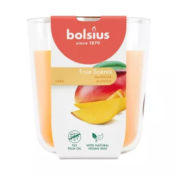 BOLSIUS True Scents Mango Scented Candle in Glass Jar, Ø97x85 mm