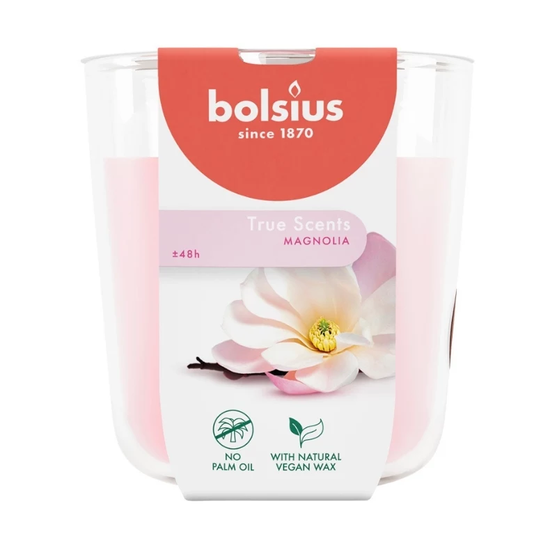BOLSIUS True Scents Scented Candle in Glass - Magnolia, Ø97x85 mm