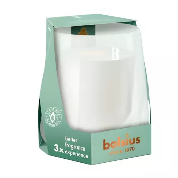 BOLSIUS Clean Light Scented Candle in Glass Vanilla & Tonka Bean Ø95x85mm