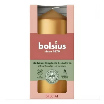 BOLSIUS Candle Cylinder Ø120x58mm Gold