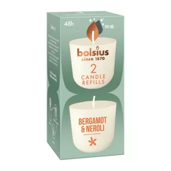 BOLSIUS Clean Light Candle Refill 2 pcs Bergamot & Neroli