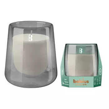 BOLSIUS Clean Light Scented Candle in Glass Jar, Cedarwood & Vetiver, Ø95x85 mm