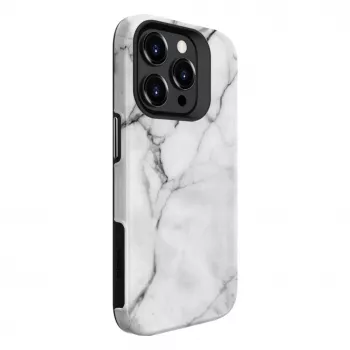 Evelatus Armor Case for Apple iPhone 15 Pro – TPU+PC Hybrid, Marble White Custom Print