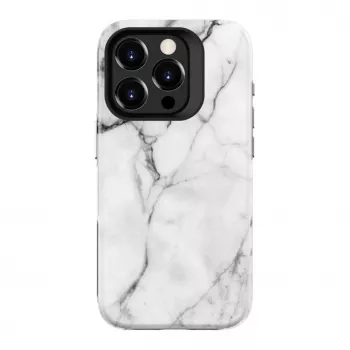 Evelatus Armor Case for Apple iPhone 15 Pro – TPU+PC Hybrid, Marble White Custom Print