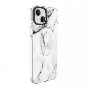Evelatus Apple iPhone 15 PC+TPU Case with MagSafe Marble White