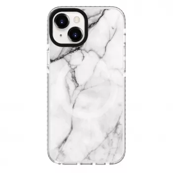 Evelatus Apple iPhone 15 PC+TPU Case with MagSafe Marble White
