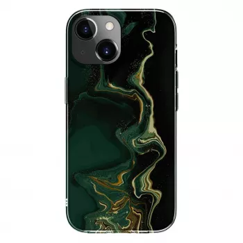 Evelatus Apple iPhone 15 PC Marble Dark Green Case