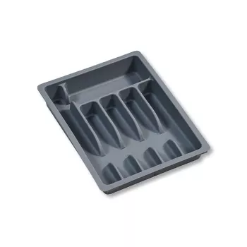 KESPER Cutlery Drawer Organiser Grey 5 Compartments 33x26x5 cm