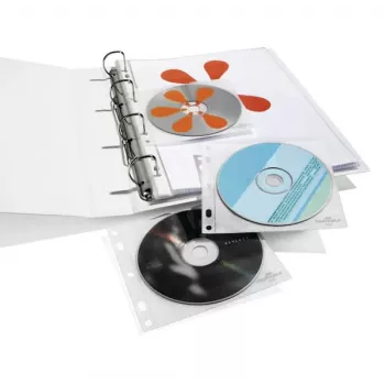 DURABLE 1er CD-/DVD-Hüllen Cover FILE abheftbar transparent, 10 St.