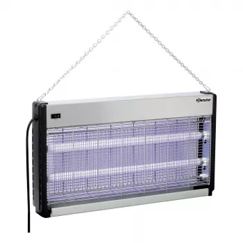 Bartscher IV-65 Electric Insect Killer, 2x15 W UV-A Tubes, 150 m² Coverage, 2500 V Grid, Wall-Mounted/Freestanding, Aluminium/Plastic
