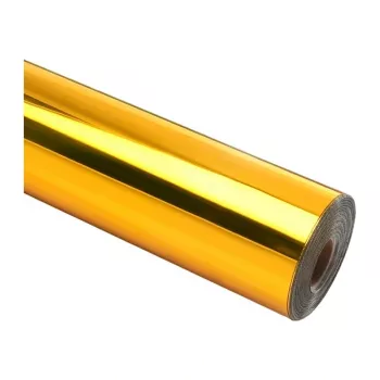 HTVRONT Chrome Metallic Self-Adhesive Film, 30.5 cm x 90 cm (Gold)