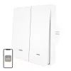 MOES ZS-B-EU2 ZigBee 2-Channel Light Switch, No Neutral Required, White