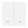 MOES ZT-B-EU2-MS ZigBee 3.0 2-Button Scene Switch, Battery Powered, Works with Tuya Smart Life App, White