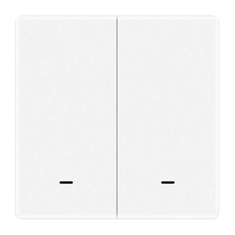 MOES ZT-B-EU2-MS ZigBee 3.0 2-Button Scene Switch, Battery Powered, Works with Tuya Smart Life App, White