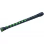 NUVO Recorder+ NURG320BGR Soprano Recorder, German Fingering, Black/Green