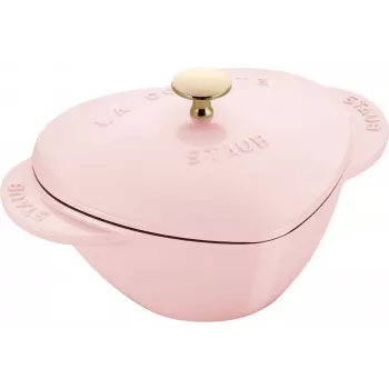 Staub Special Cocotte Heart-Shaped Cast Iron Dutch Oven 1.75 L Pink