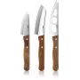 GEFU CAVINA 3-Piece Cheese Knife Set, Stainless Steel, Dishwasher Safe
