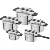 ZWILLING MORE 5-Piece Stainless Steel Cookware Set with Glass Lids, Induction Compatible