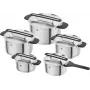 ZWILLING MORE 5-Piece Stainless Steel Cookware Set with Glass Lids, Induction Compatible