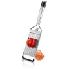 GEFU PRIMELINE Vegetable Slicer, Manual Mandoline, V-Shaped Japanese Steel Blade, 3 Thickness Settings, 2 Julienne Inserts, Silver/Black