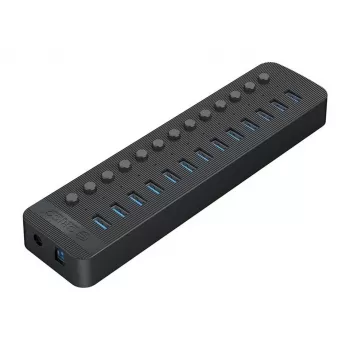 ORICO CT2U3-13AB-EU-BK-BP 13-Port USB 3.0 Hub with 60W Power Adapter, Black