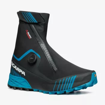 Scarpa Ribelle Run Kalibra G Men's Trail Running Shoe, BOA Fit, GORE-TEX, Black/Azure, EU 45