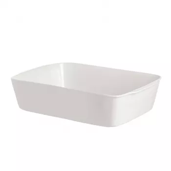 LA PORCELLANA BIANCA Anghiari Lasagna Dish - White, 35 x 25 cm