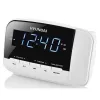HYUNDAI RAC481PLLWW Projection Alarm Clock Radio, FM, Dual Alarm, White